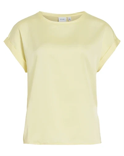 Vila - VIEllette Satin Bluse - Pastel Yellow